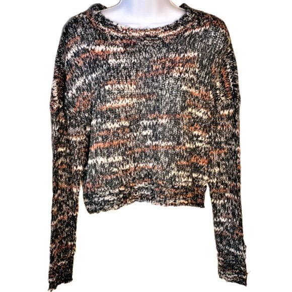 Noisy May Sweater Cropped Long Sleeve Marled Knit Size Small NWT - Picture 1 of 8